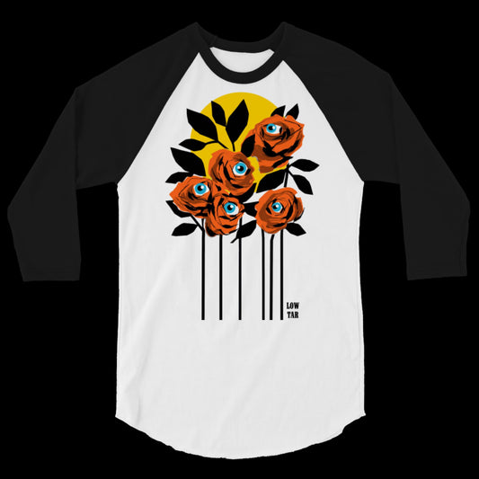 Wild Flowers 3/4 sleeve raglan shirt