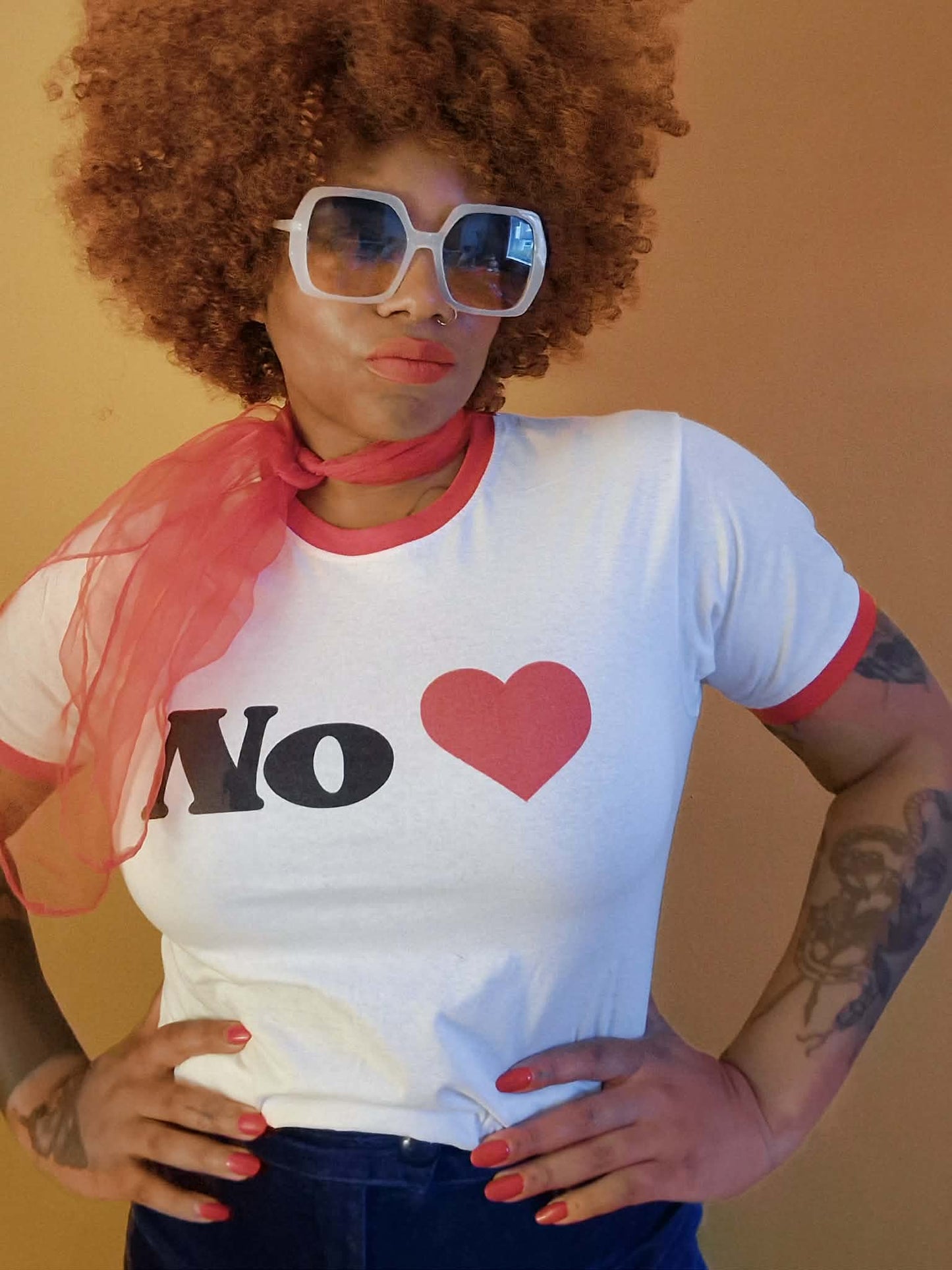 No Unisex Ringer T-shirt