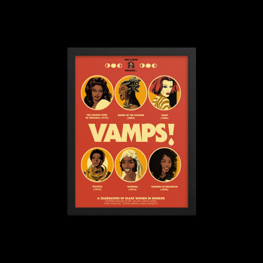 VAMPS Black Women Horror Framed Print