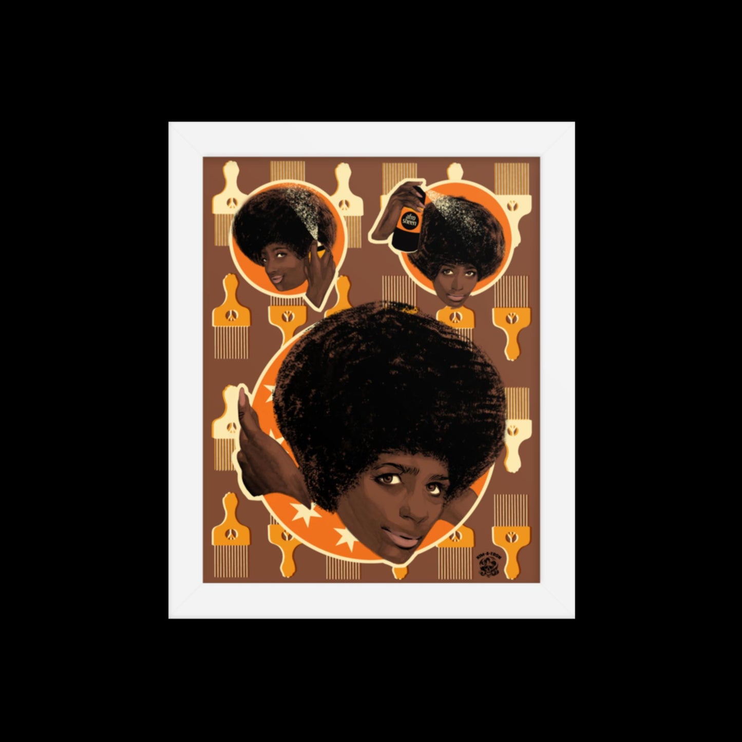 Afrosheen Hair Framed Print